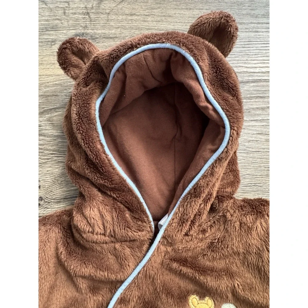 Disney Baby Winnie‎ the Pooh Infant Bunting Snowsuit Brown Bear Size 3-6 Months
